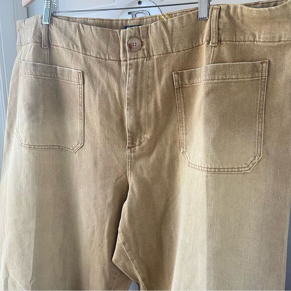 NWT Anthropologie Plus Maeve The Colette Wide Leg Crop Pants Size 26W - Picture 2 of 5